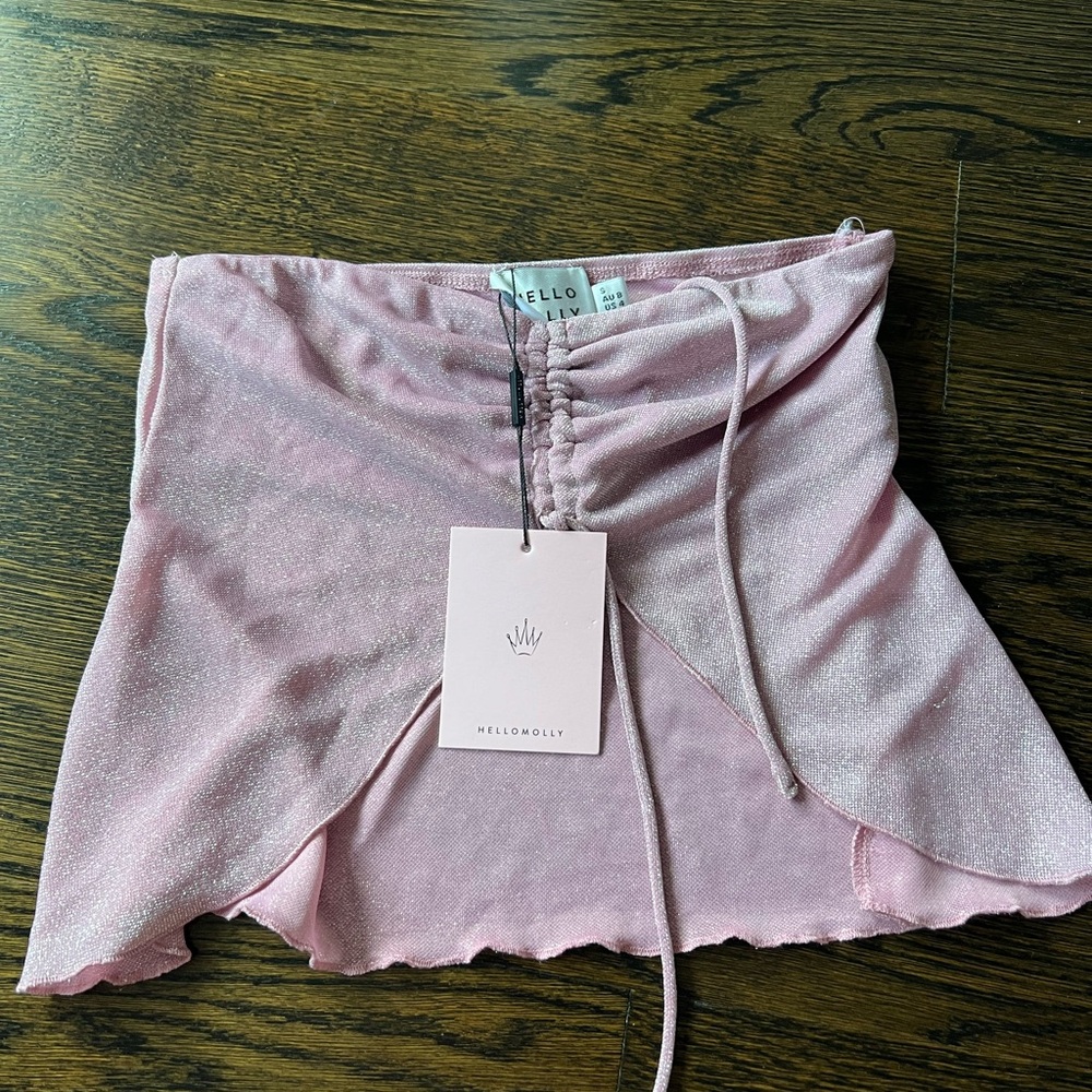 Hello Molly Blush Shimmer Tube Top